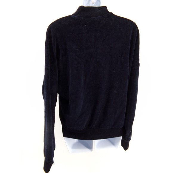 Topshop Womens Velvet Sweatshirt Pull over Top Sweater 6 US black (OR Dark Blue - Picture 4 of 11